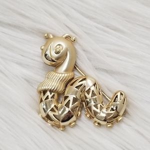 Vintage worm brooch
